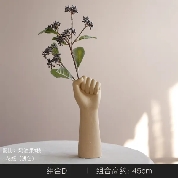 오브제화병 북유럽 석기 세라믹 얼굴 주먹 모양 장식 조합 I