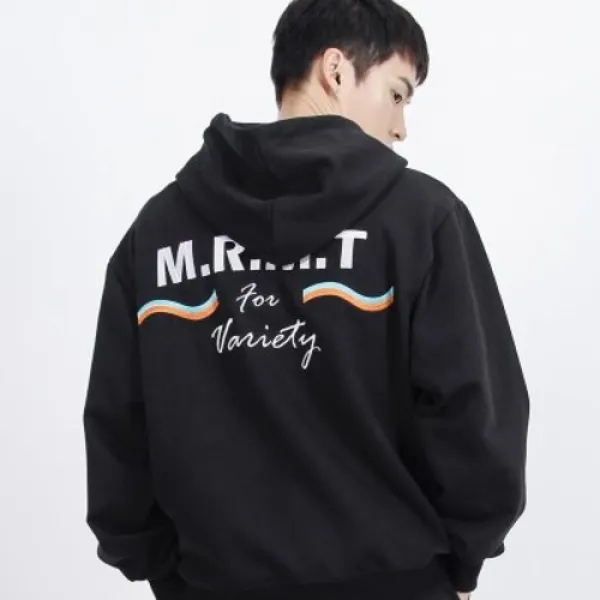 [텐바이텐] (UNISEX)950g Heavy M Logo Hood Zip-up (BLACK)