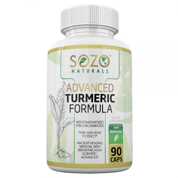 SOZO Naturals - Advanced Turmeric Formula 터메릭 포뮬러 1 500mg 90정, 1개, 1개