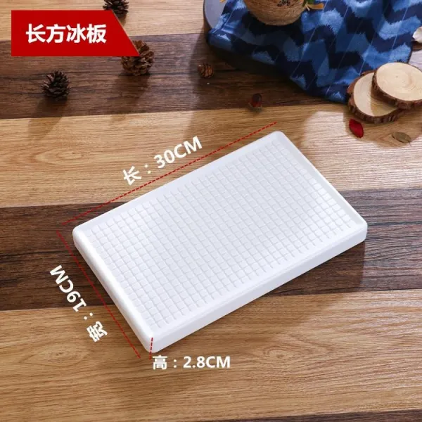 생선 가시 모양의 새로운 접시 가정용 창조적 인 일본 전용 접시 얼음 연어. 얼음 접시가 살아나다 상자 얼음 판 30x19x2.8cm 