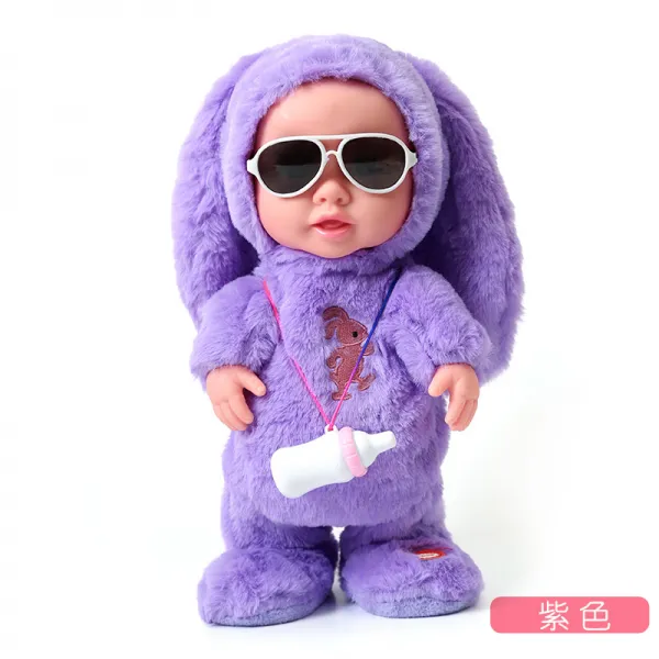 상세페이지참조 어린이 전기 시뮬레이션 인형 말 산책 노래 춤을 배울 수있는 아기 인형-25236, 옵션03, 04. 33cm + 120 곡으로