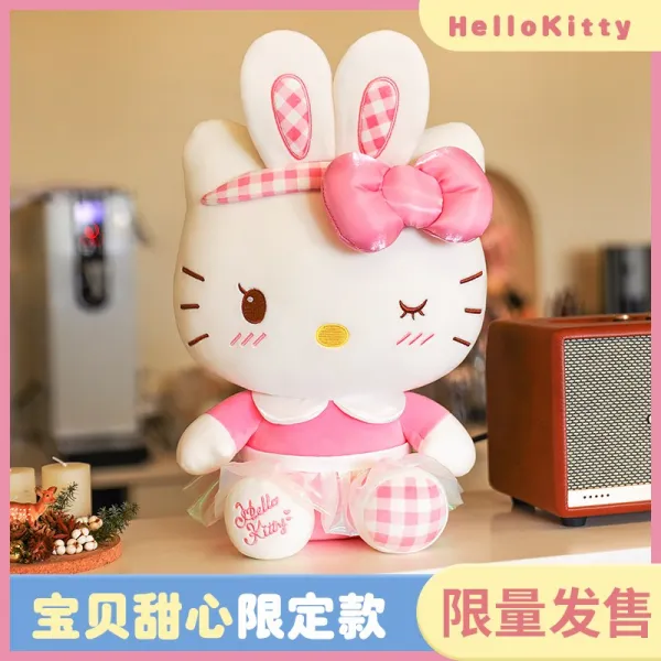 봉제완구 HELLOKITTY 피규어 케이티 고양이 헬로우 KT 봉제인형 여학생 일 선물 여자아이 4708146847, 달콤한 마음을 한정하다. kt, 상패  순풍 20 인치 높은 자리에