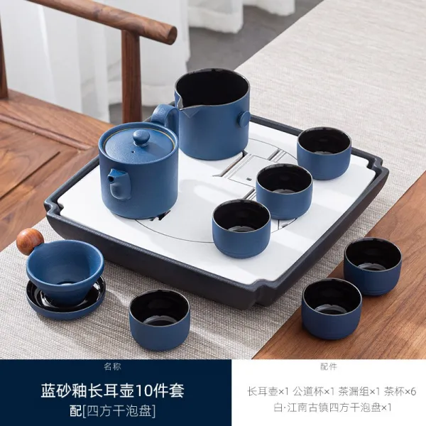 가정용 선의 쿵후 티도구 심플 사무실 면회소 다반 티팟 토티기, 영원 긴귀 주전자 10  옛 마을 건