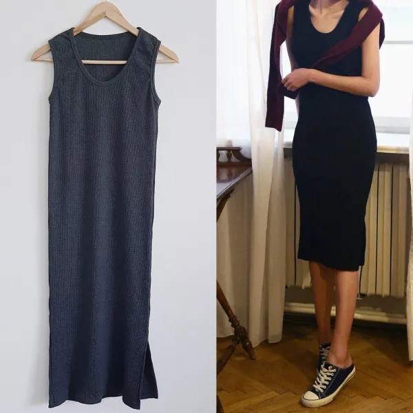 나날샵 골지롱원피스 트임원피스 머메이드원피스 슬림원피스 섹시원피스 홈웨어 니트원피스 여성원피스