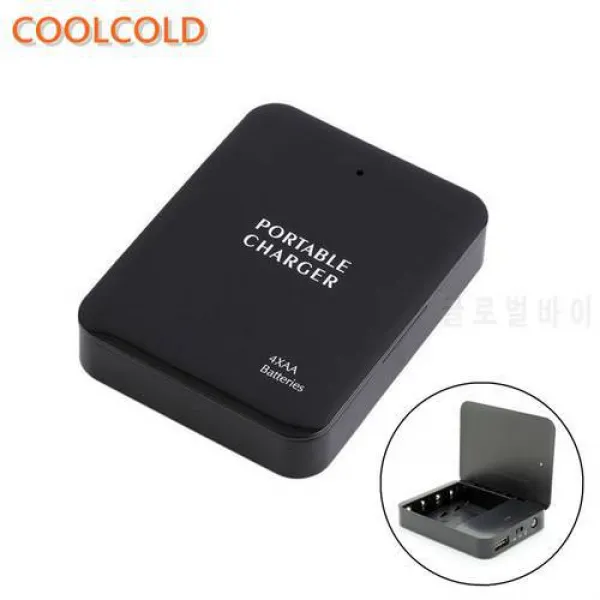 휴대용 4 개의 구멍 재충전 용 AA 건전지 충전기 AA 건전지를위한 USB 건전, 상세내용참조