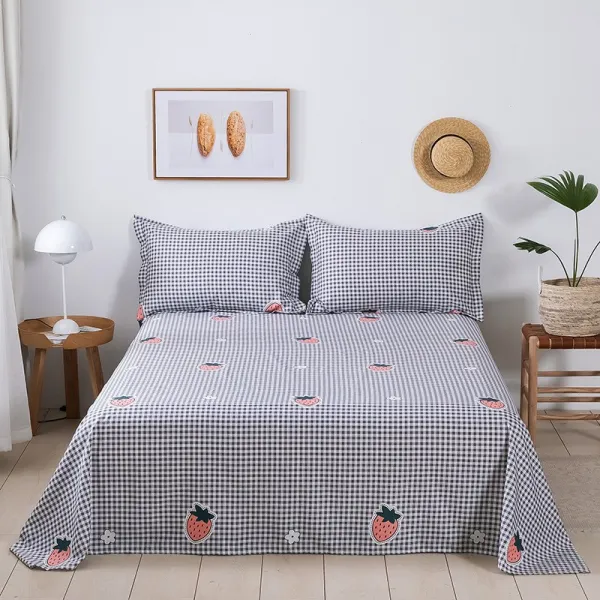 Jan.29 339번 심플 100온 싱글 코튼 싱글 코튼 암호 학생 기숙사 싱글 침대 2인 2.0 이불 홑삼세트z 큰 딸기
