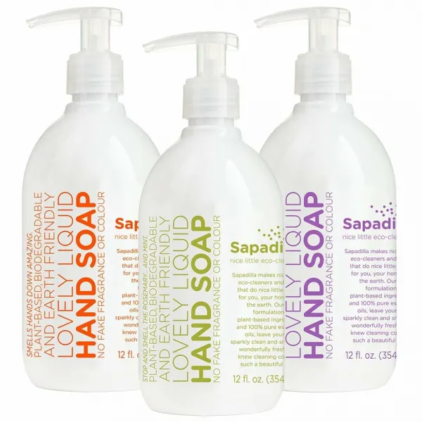 (미국직배) Sapadilla 핸드워시 354ml 3종 로즈마리 자몽 라벤다 Rosemary + Peppermint Grapefruit + Bergamot