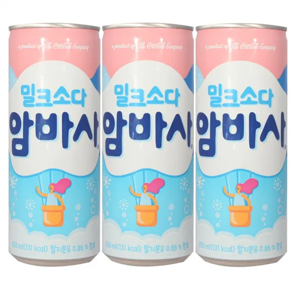 [코카콜라] 밀크소다 암바사 250ml, 30개