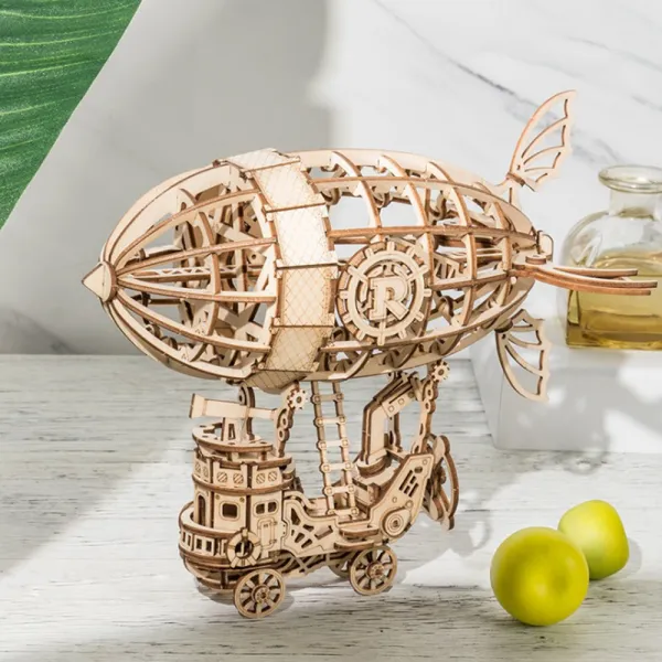 젊은이마켓 DIY 3D 입체 나무퍼즐 원목퍼즐 만들기세트 비행선, 1세트