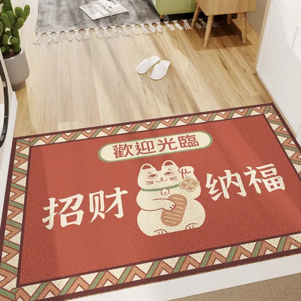 출입구발판 마네키네코 코일 바닥매트 마름질 가능 평안 들어갔다 러그 가정용 입주 깔다 들다 2873968844, 60*120cm