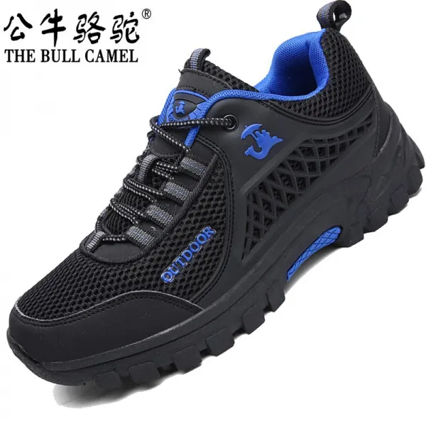 수소 낙타 봄 2019 새 남자 신발 공기소슬화 미끄럼 방지 아웃도어 캐주얼 남자 내마모성 고린내 나는 슬립온 아빠용 등산화 큰사이즈, 단일상품
