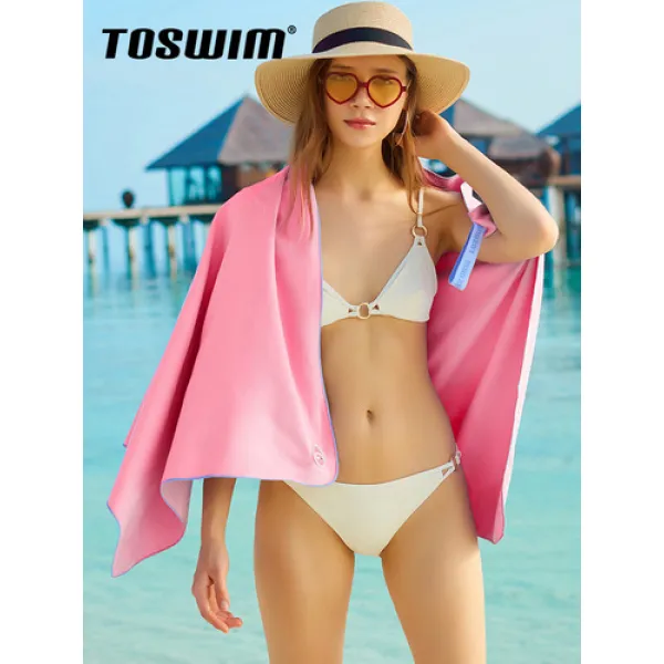 해외 패션 비치타올 TOSWIM 탁승 속건욕타월 수영타올 수영흡수-22293192493882, 단일옵션, 02.캐비어 재[140X70cm]