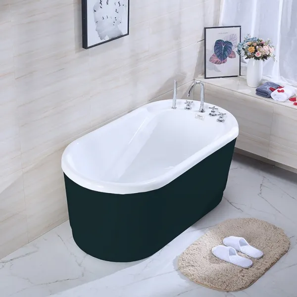 아크릴 홀로 버티컬 가정용 화장실 소형평형 모욕대야 목욕 미니 싱글 블랙 5피스 배치 1.7m