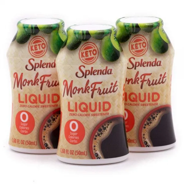 SPLENDA 스플렌다 몽크 프룻 리퀴드 50ml MONK FRUIT LIQUID Zero Calorie Sweetener Drops 1.68 Ounce, 1팩