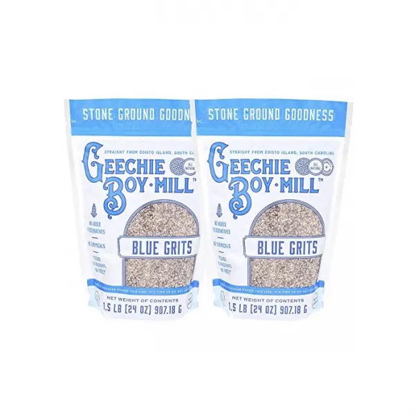 기치 보이밀 콘크리츠 옥분 옥수수알갱이 그리츠 블루 간단아침메뉴 간단한아침메뉴 Geechie Boy Mill Blue Grits (Pack of 2 24 oz Bags)