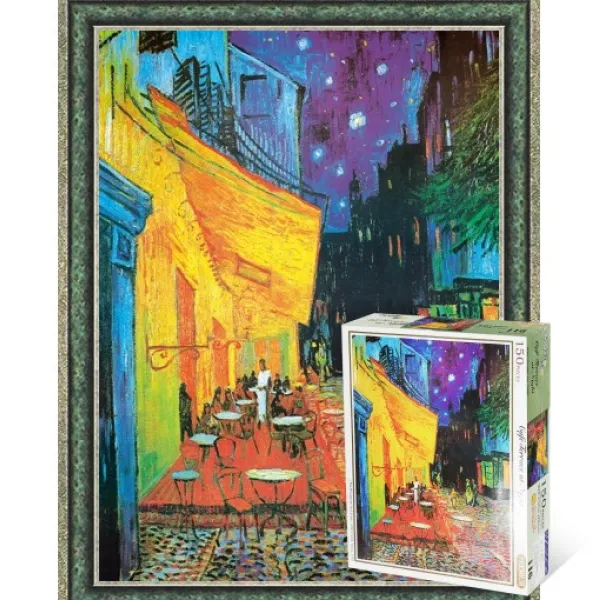 퍼즐피플 직소퍼즐 명화, 노천카페 150피스 액자포함(엔틱그린), 150p