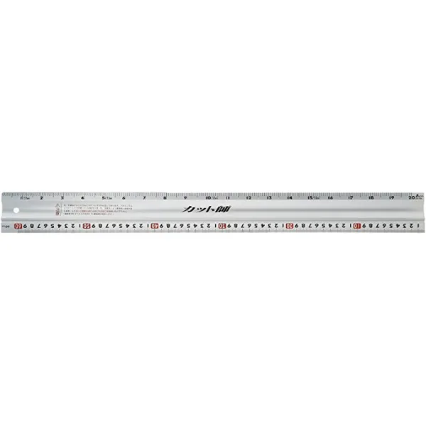 신와 측정 (Shinwa Sokutei) 알루미늄 절단기 통치자 스텐 스틸있는 컷 사의 600mm 병용 눈금 W 왼쪽 기점 65086, 1개