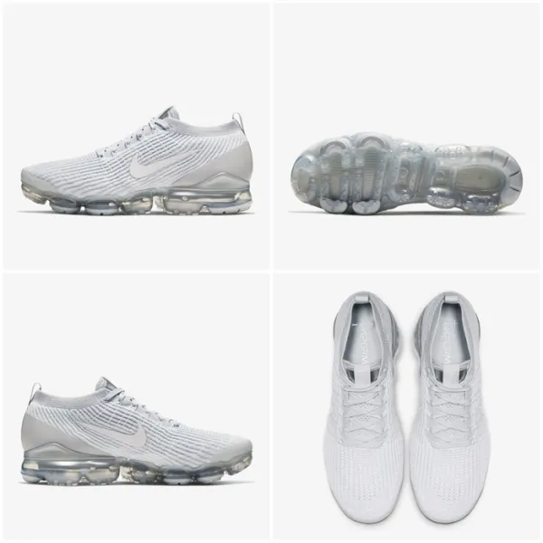(해외상품) 나이키 100스퀘어 베이퍼맥스 플라이니트3 퓨어플래티넘 화이트 AJ6900-102 VaporMax Flyknit 3