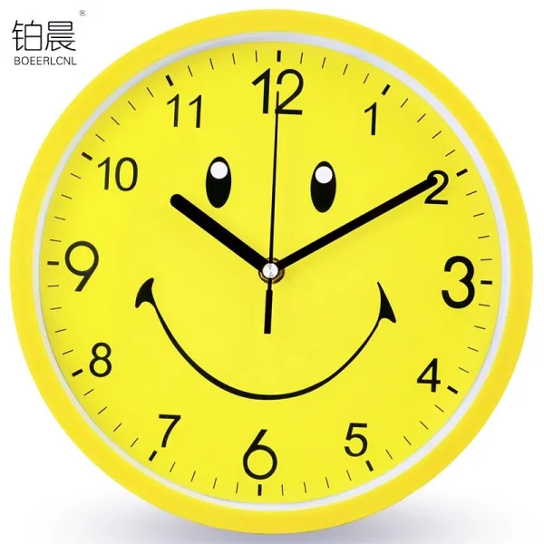 벽시계 거실 벽걸이시계 괘종시계 걸이식 벽걸이 빅사이즈 학생 시계 식당 장식 C18 26cm옐로우스마일