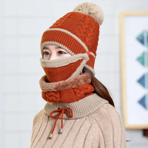 동북 9알 관광 장비 쉐 향 겨울 추가 융털 여성 모허고 있다 넥워머 마스크 세가지