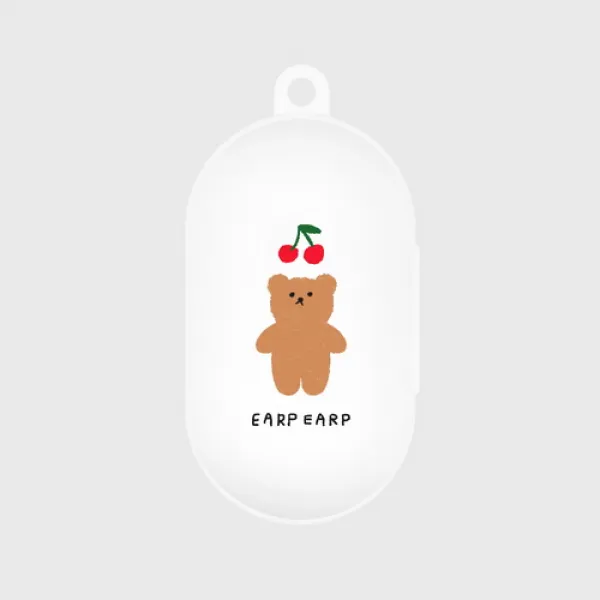 [바보사랑] Cherry big bear-white(Buds jelly case), FREE