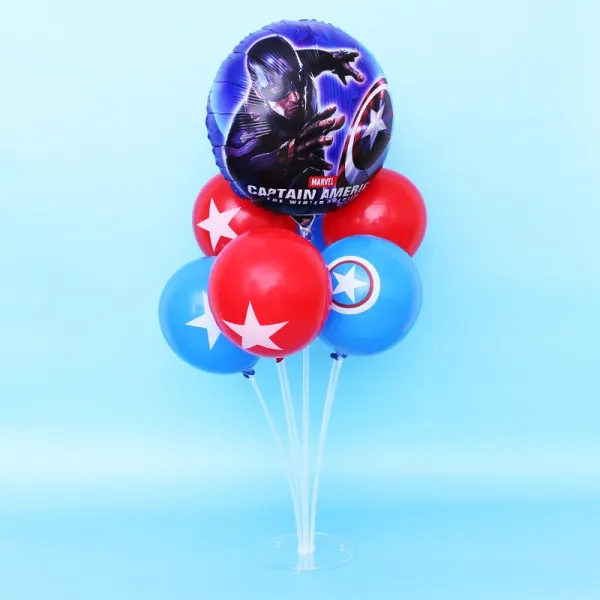 씨앤디 캐릭터 무대 플로어 주장 풍선 진열함 생일 장면 배치 디저트 분장하여 식사하다, 플라잉디스크 미국 팀 벤치테이블 흩날