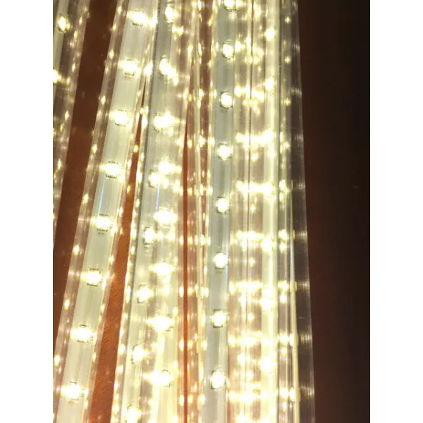 장식트리 10 튜브 50cm 2835SMD 520led 유성우 샤워 비 떨어지는 스타 문자열 빛 파티 램프 강설량 크리스, 04 Warm white