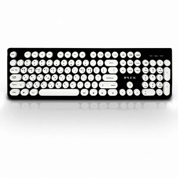 라온하우스 [건평정보통신] 유선키보드 레트로 / USB 멤브레인, 블랙, 550954