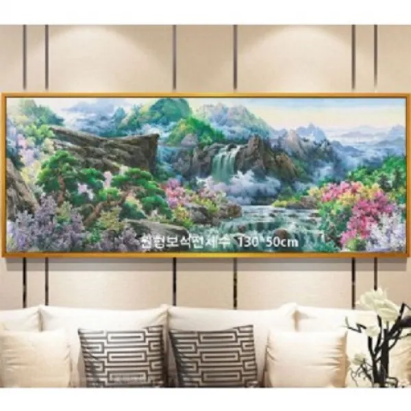 아이아트십자수 [원형보석]W금강산계곡-130*50cm 전체수 보석십자수 큐빅십자수 DIY