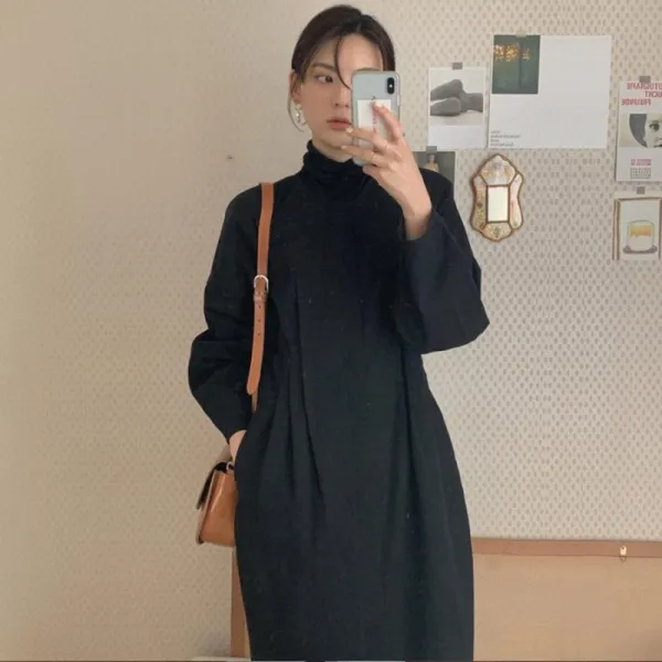 빅피플 여성 원피스 B05 루즈핏 미디 가을 캐쥬얼
