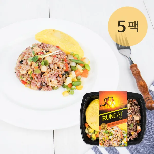 런잇 불고기오믈렛/닭가슴살탄두리볶음밥 5팩/냉동 간편조리식품, 단일상품