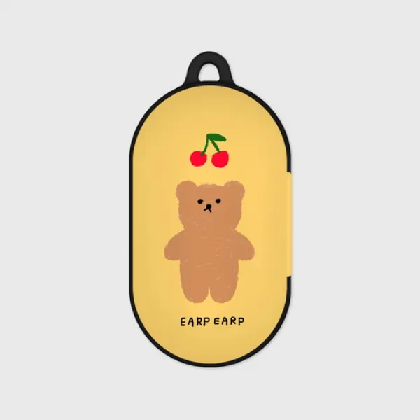 [바보사랑] Cherry big bear-yellow(Buds hard case), FREE