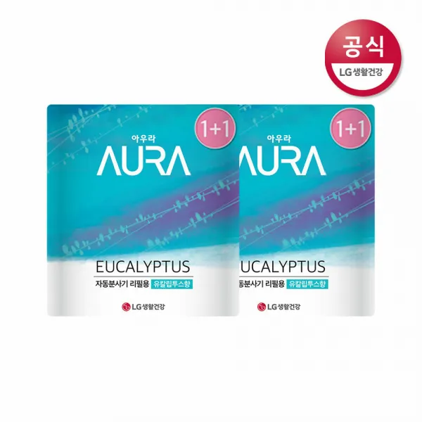 [신세계TV쇼핑]LG생활건강 아우라 자동분사 유칼립투스 리필 280ml 2개입 x2개, 자동분사 유칼립투스 리필 280ml 2개x2, 1
