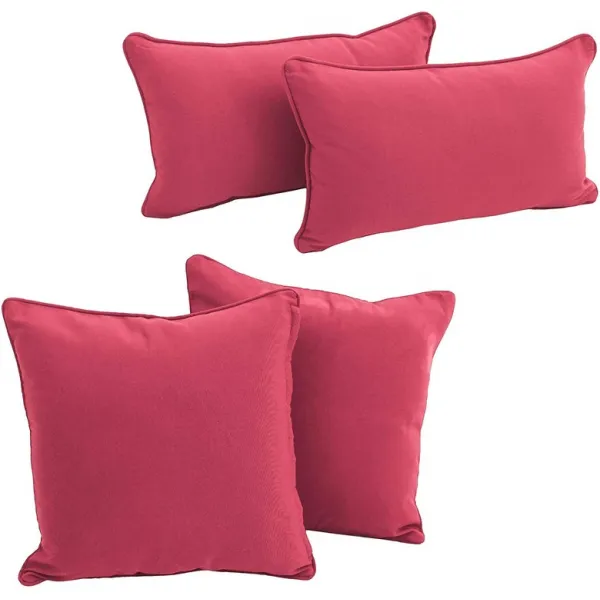 Nmt 타오르는 바늘 9819 S4 Cd Tw Gy 인서트가있는 이중 코드 솔리드 트윌 방석 4 개 세트 스틸 그레이 P0893019k78tds8 Berry Berry/9819∼s4∼cd∼tw∼bb