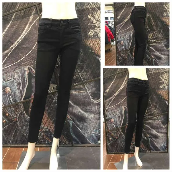 [현대백화점]J.FRJ Jeans(에프알제이)F98F-DP831A 여성 기모 블랙RAW 슬림스키니 데님　