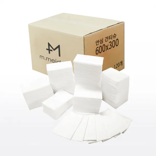 엠메이데이 평량100g 더 도톰한 엠보싱 건티슈 600x300, 120개입