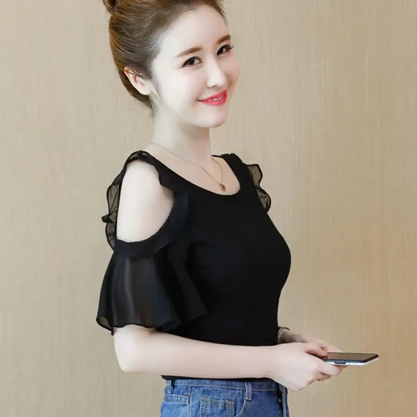 여자 화사한 여신스트랩 피크닉 셔링 노카라 데일리