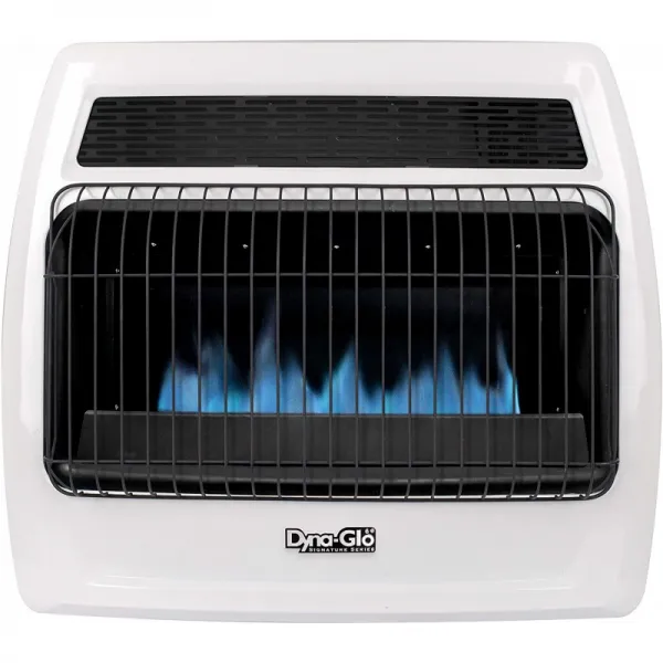 Dyna-Glo BFSS30LPT-2P 30 000 BTU 액체 프로판 블루 화염 온도 조절 환기 프리 월 히터 화이트, 1