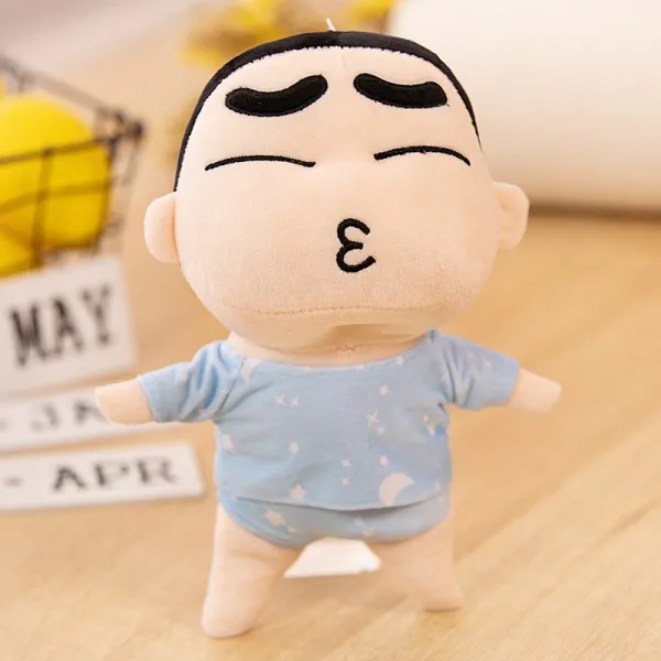 수면 애착 유리토끼인형 짱구 반려견 동물 흰둥이 크레용, 잠옷 키스_25cm (흡입 컵 포함)