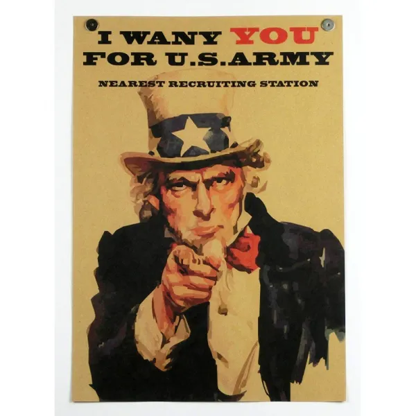 포스터 I want you for u.s. army 국고 모병 포스터 Uncle Sam B3 사이즈, 단일상품