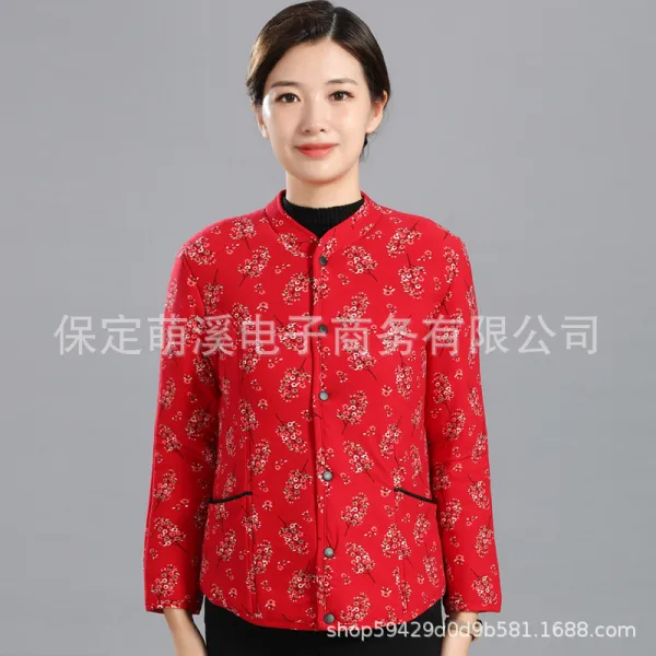 중년여성 점퍼 1572# 어머니께서 봄솜옷으로 입으시니 얇은 솜옷이 솜두꺼운 누이꽃 겹저고리 차이나 칼라이다솜옷 뉴타임즈 Z