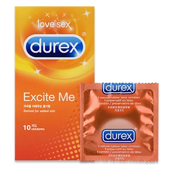 듀렉스 DUREX 익사이트미 60P EXCITE ME 돌기형 듀렉스콘돔 초박형콘돔 울트라씬콘돔 극초박형, 10개입, 6개