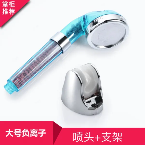 샤워 헤드 필터 온수기 연수정수 절수 고압 석회수 여행용 교체 세트 큰 음이온 + 브래킷개