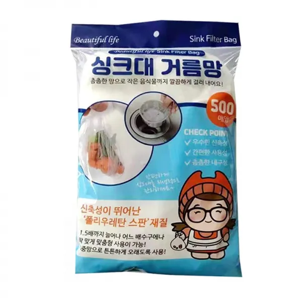 뷰티풀라이프 싱크대 배수구 거름망, 500개입, 1개