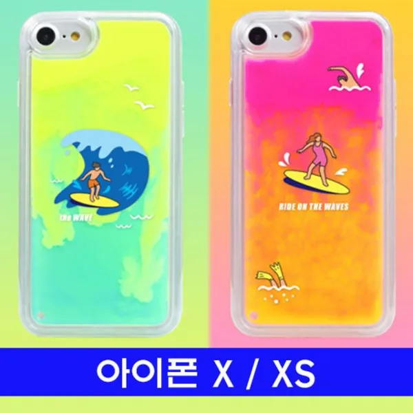 HKC81260 아이폰 X XS 써핑 cz야광샌드 케이스