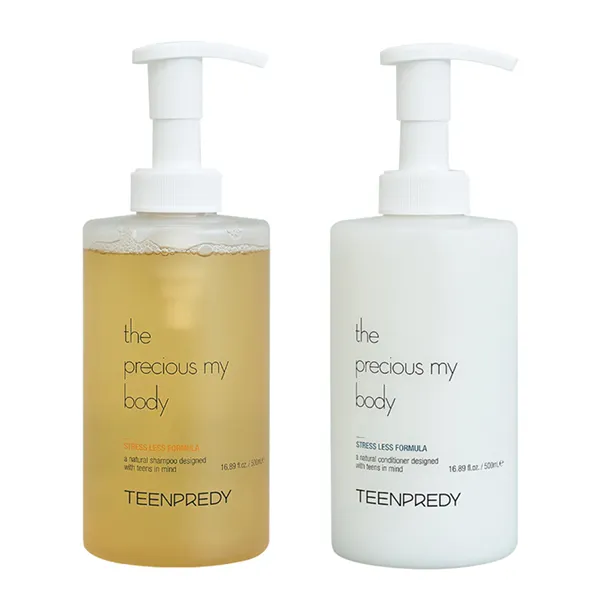 틴프레디 청소년 샴푸 + 컨디셔너 500ml 사춘기샴푸 비듬 정수리 머리 냄새제거, 청소년샴푸500ml+청소년컨디셔너500ml