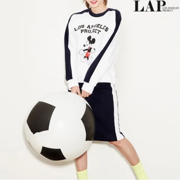 LAP 랩(LAP 미 져지 이밴드 미디 스커트 AH2GS161_NA_B4W7