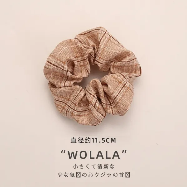 ajella 곱창 머리끈 똥머리 밴드 bm대장발싸개ins대장투박체크환자두신기풍솔이머