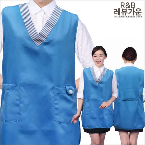 레뷰가운 AE314 앞치마 경로당 요양보호사 복지센터 간병인, 1개, AE314_블루66