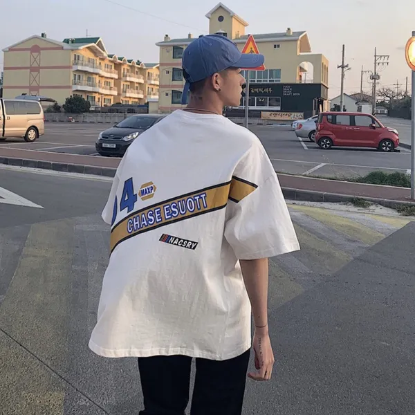 심쿵마켓 남성패션 박스핏 94 프린트 반팔 티셔츠